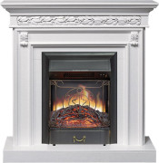 Каминокомплект Valletta - Белый (Ширина 1040 мм) с очагом Majestic FX Black Каминокомплект Valletta - Белый (Ширина 1040 мм) с очагом Majestic FX Black