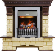 Каминокомплект Pierre Luxe - Темный дуб / Шампань (Высота 1050мм) с очагом Danville Chrome FB2 Каминокомплект Pierre Luxe - Темный дуб / Шампань (Высота 1050мм) с очагом Danville Chrome FB2