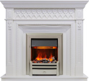 Каминокомплект Alexandria - Белый дуб с очагом Chesford