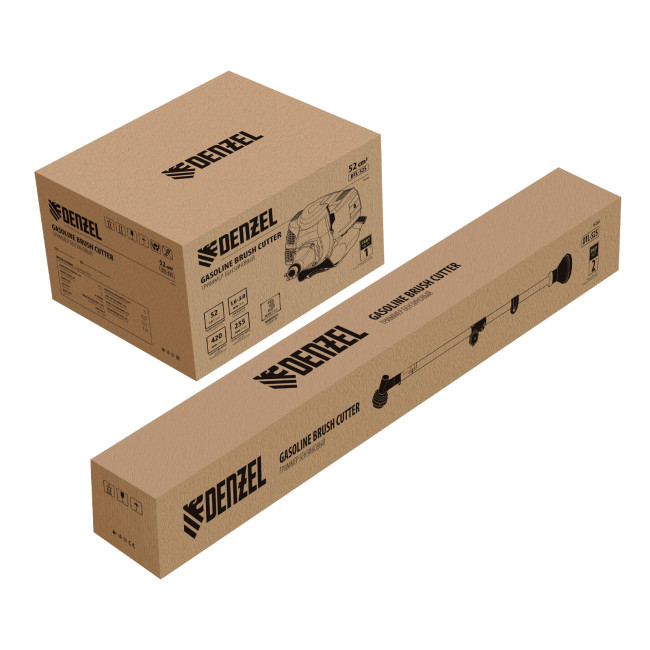 Триммер бензиновый DTL-52S, 52 см3, разъемная штанга, состоит из 2 частей Denzel в Новосибирске