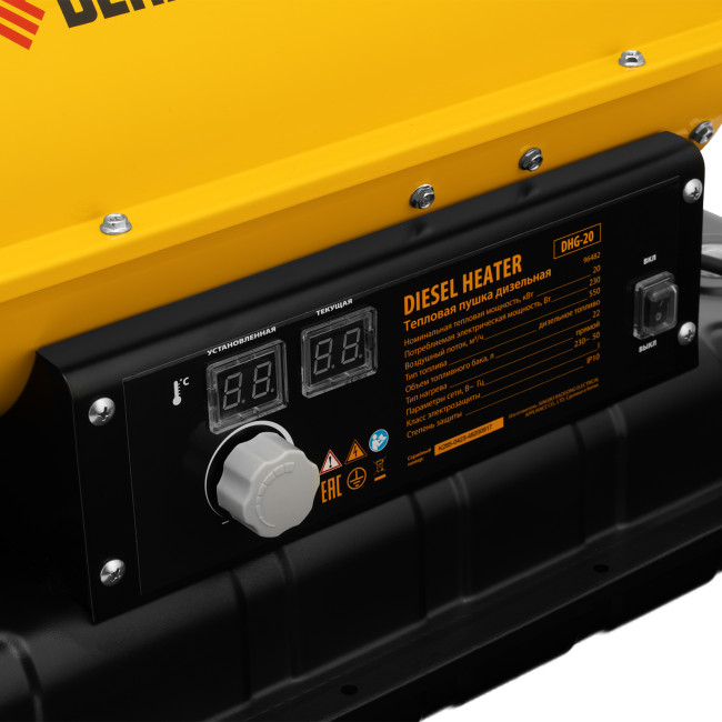 Дизельная тепловая пушка DHG-20, 20 кВт, 500 м3/ч, прямой нагрев Denzel в Новосибирске