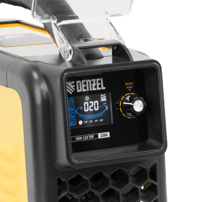 Аппарат инвертор. дуговой сварки SDM-220 Top, 220 А, ПВ 60% кейс Denzel в Новосибирске