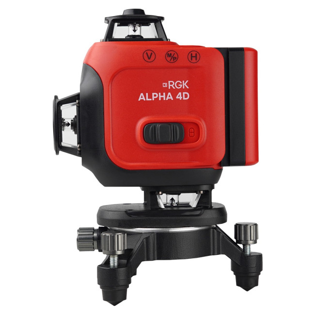Лазерный уровень RGK ALPHA 4D с калибровкой с зелёным лучом в Новосибирске