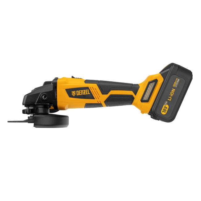 Машина углошлифовальная аккумуляторная бесщет. BLG-IB-18-125-4, Li-ion, 18 В Denzel в Новосибирске