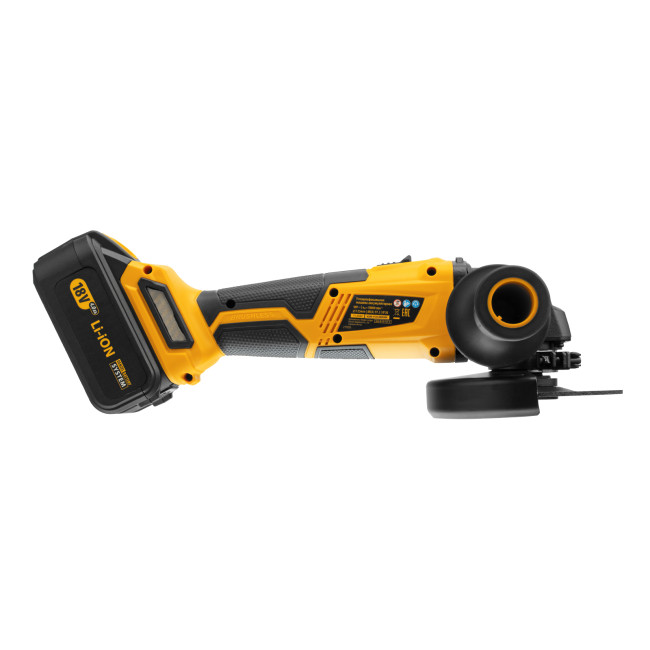 Машина углошлифовальная аккумуляторная бесщет. BLG-IB-18-125-4, Li-ion, 18 В Denzel в Новосибирске