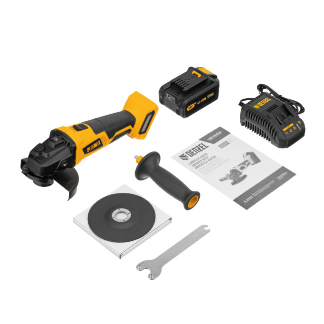 Машина углошлифовальная аккумуляторная бесщет. BLG-IB-18-125-4, Li-ion, 18 В Denzel в Новосибирске