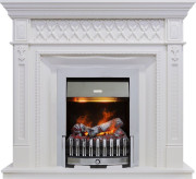 Каминокомплект Alexandria - Белый дуб с очагом Danville Chrome FB2