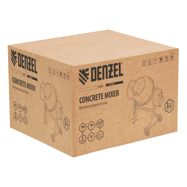 Бетоносмеситель B-125, 550 Вт, 130 л Denzel в Новосибирске