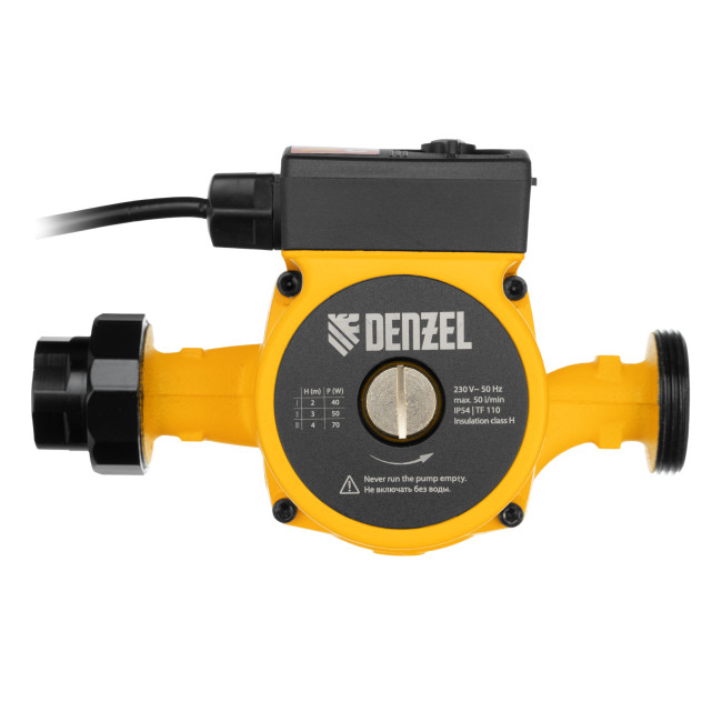 Циркуляционный насос CP25-4, напор 4 м, 50 л/мин, 1 м кабель, монт. длина 180 мм Denzel в Новосибирске