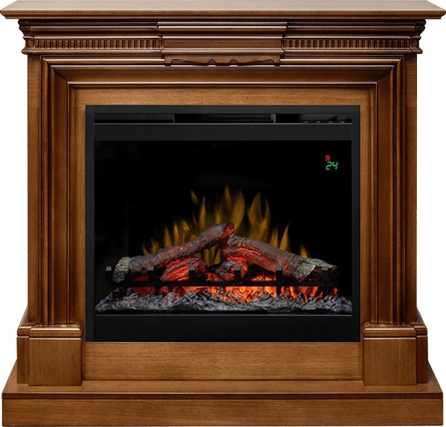 Каминокомплект Chelsea - Орех (Ширина 1150 см) с очагом Symphony 26'' DF2624L-INT в Новосибирске