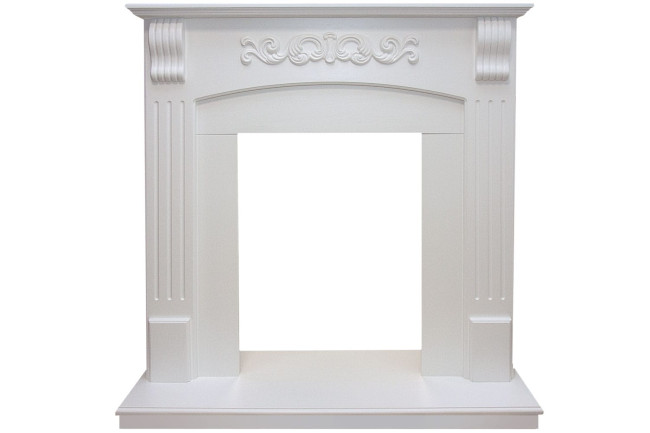 Каминокомплект Sorrento угловой - Белый дуб с очагом Brookline Black в Новосибирске