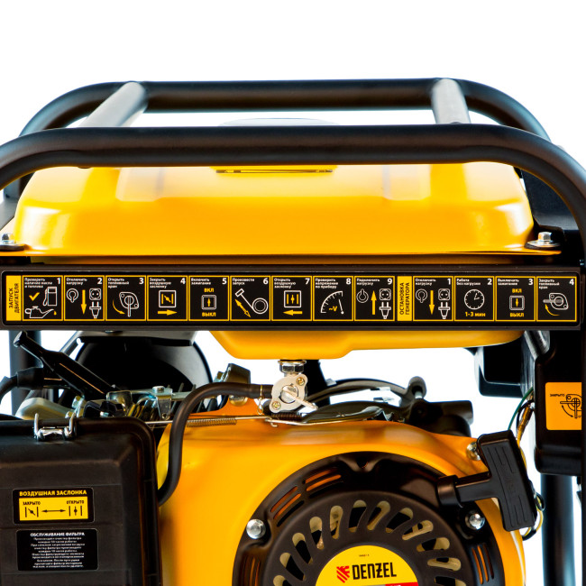 Генератор бензиновый PS 25, 2.5 кВт, 230 В, 15 л, ручной стартер Denzel в Новосибирске