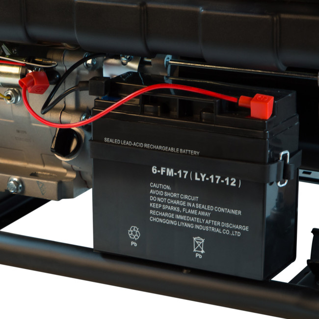 Генератор бензиновый PS 25, 2.5 кВт, 230 В, 15 л, ручной стартер Denzel в Новосибирске