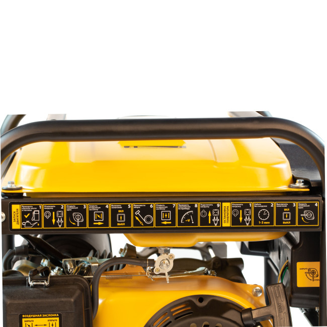 Генератор бензиновый PS 25, 2.5 кВт, 230 В, 15 л, ручной стартер Denzel в Новосибирске