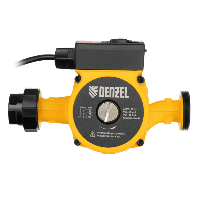 Циркуляционный насос CP25-6, напор 6 м, 50 л/мин, 1 м кабель, монт. длина 180 мм Denzel в Новосибирске