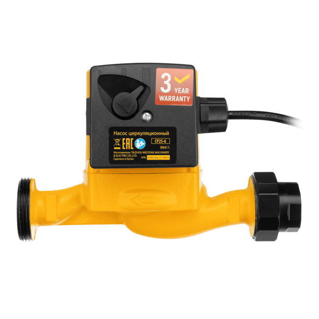 Циркуляционный насос CP25-6, напор 6 м, 50 л/мин, 1 м кабель, монт. длина 180 мм Denzel в Новосибирске
