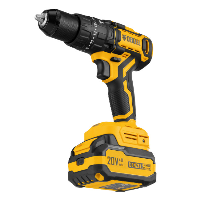 Дрель-шуруповерт аккумуляторная ударная бесщет. CIDH-BL-20, Li-Ion, 20 В// Denzel в Новосибирске