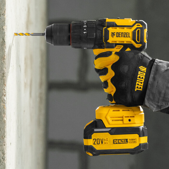 Дрель-шуруповерт аккумуляторная ударная бесщет. CIDH-BL-20, Li-Ion, 20 В// Denzel в Новосибирске