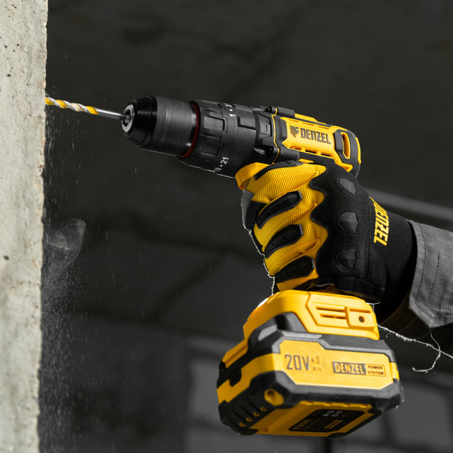 Дрель-шуруповерт аккумуляторная ударная бесщет. CIDH-BL-20, Li-Ion, 20 В// Denzel в Новосибирске