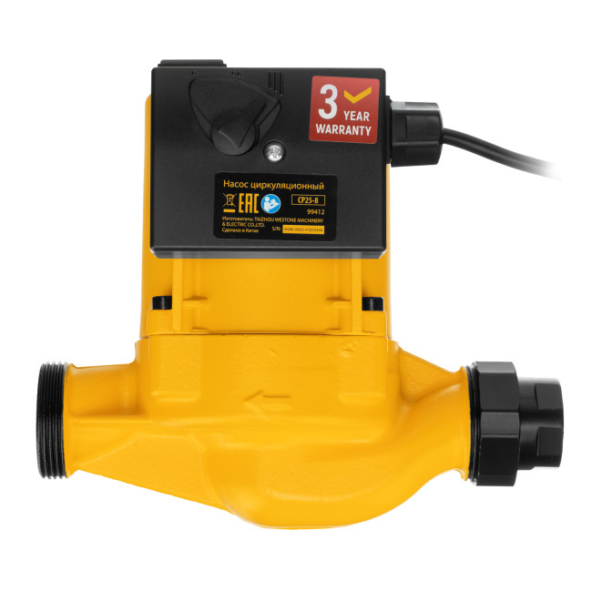 Циркуляционный насос CP25-8, напор 8 м, 130 л/мин, 1 м кабель, монт. длина 180 мм Denzel в Новосибирске