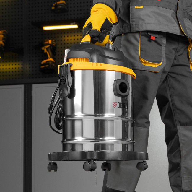 Пылесос строительный SVC15, 1200 Вт, бак 15 л, шланг 2 м Denzel в Новосибирске Пылесос строительный SVC15, 1200 Вт, бак 15 л, шланг 2 м Denzel в Новосибирске