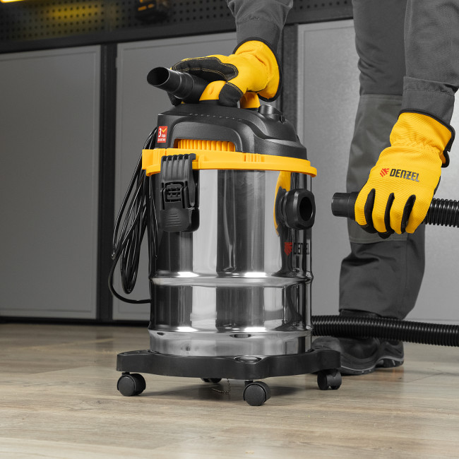 Пылесос строительный SVC15, 1200 Вт, бак 15 л, шланг 2 м Denzel в Новосибирске Пылесос строительный SVC15, 1200 Вт, бак 15 л, шланг 2 м Denzel в Новосибирске