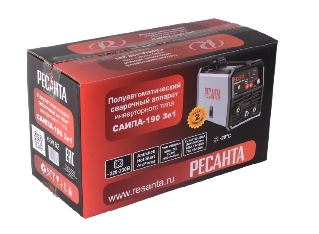 Сварочный полуавтомат Ресанта САИПА-190 3в1 (MIG/MAG) в Новосибирске