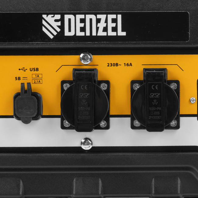 Генератор бензиновый PS 33, 3.3 кВт, 230 В, 15 л, ручной стартер Denzel в Новосибирске