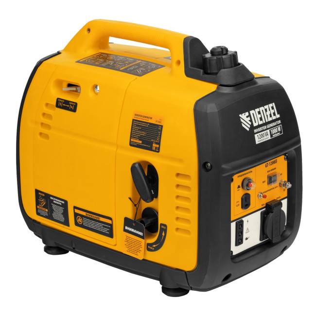 Генератор инверторный GT-1200iS, 1.2 кВт, 230 В, бак 2.4 л, закрытый корпус, ручной старт Denzel в Новосибирске