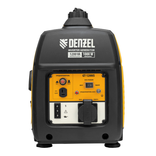 Генератор инверторный GT-1200iS, 1.2 кВт, 230 В, бак 2.4 л, закрытый корпус, ручной старт Denzel в Новосибирске