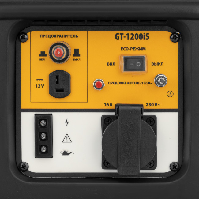 Генератор инверторный GT-1200iS, 1.2 кВт, 230 В, бак 2.4 л, закрытый корпус, ручной старт Denzel в Новосибирске