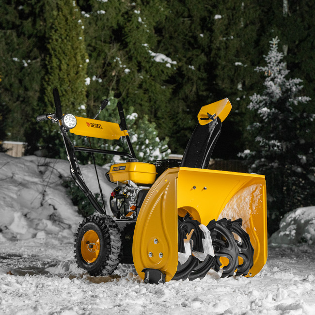 Бензиновая снегоуборочная машина SBM 610, 212 cc, ручной старт, фара Denzel в Новосибирске