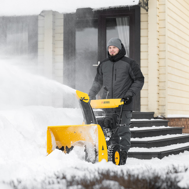 Бензиновая снегоуборочная машина SBM 610, 212 cc, ручной старт, фара Denzel в Новосибирске