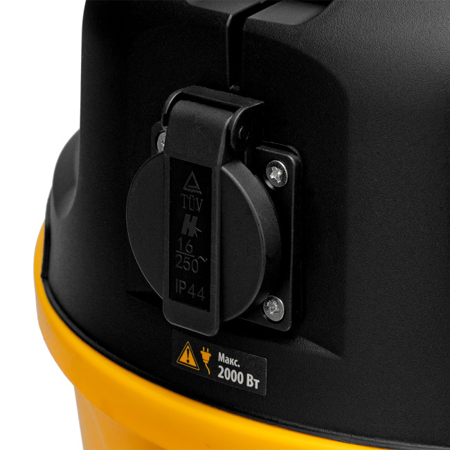 Пылесос строительный RVC20, 1400 Вт, бак 20 л, шланг 3 м, розетка с автосинхр. Denzel в Новосибирске