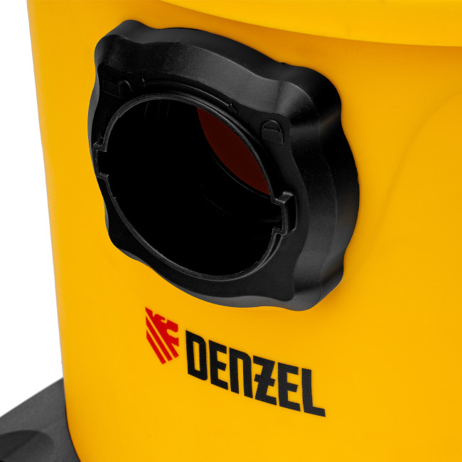 Пылесос строительный RVC20, 1400 Вт, бак 20 л, шланг 3 м, розетка с автосинхр. Denzel в Новосибирске