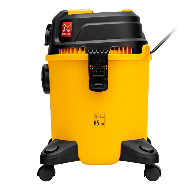 Пылесос строительный RVC20, 1400 Вт, бак 20 л, шланг 3 м, розетка с автосинхр. Denzel в Новосибирске