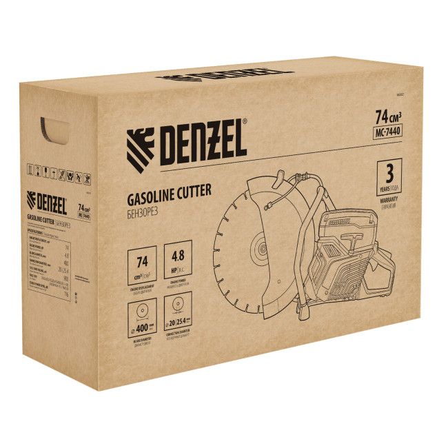Бензорез МС-7440, 74 см3, диаметр диска 400 мм DENZEL в Новосибирске