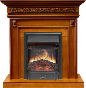 Каминокомплект Valletta - Орех с очагом Majestic FX Black Каминокомплект Valletta - Орех с очагом Majestic FX Black