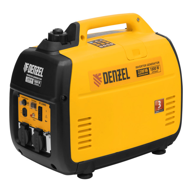 Генератор инверторный GT-2200iS, 2.2 кВт, 230 В, бак 4 л, закрытый корпус, ручной старт Denzel в Новосибирске Генератор инверторный GT-2200iS, 2.2 кВт, 230 В, бак 4 л, закрытый корпус, ручной старт Denzel в Новосибирске