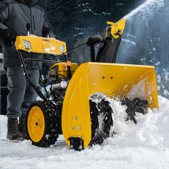 Бензиновая снегоуборочная машина SBM 610S PRO, 212 cc, электростартер, фара, обогрев Denzel в Новосибирске