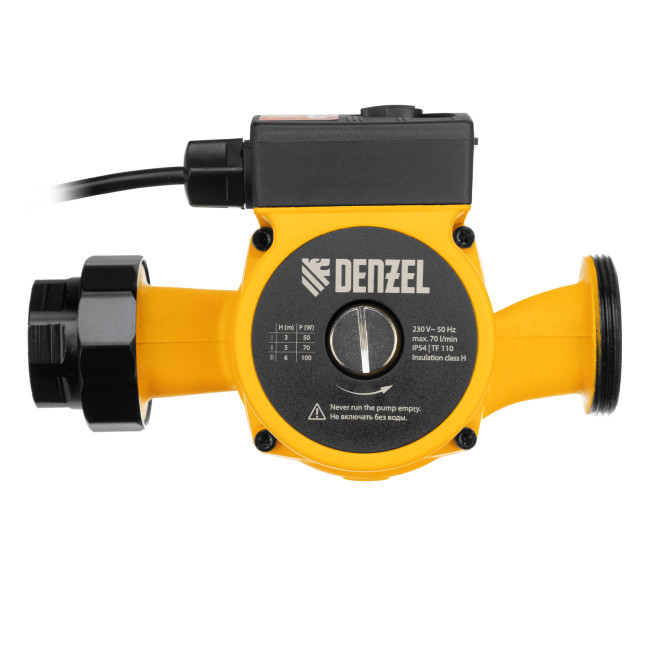 Циркуляционный насос CP32-6, напор 6 м, 70 л/мин, 1 м кабель, монт. длина 180 мм Denzel в Новосибирске