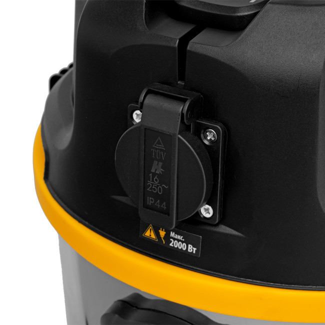 Пылесос строительный RVC30, 1400 Вт, бак 30 л, шланг 3 м, розетка с автосинхр. Denzel в Новосибирске