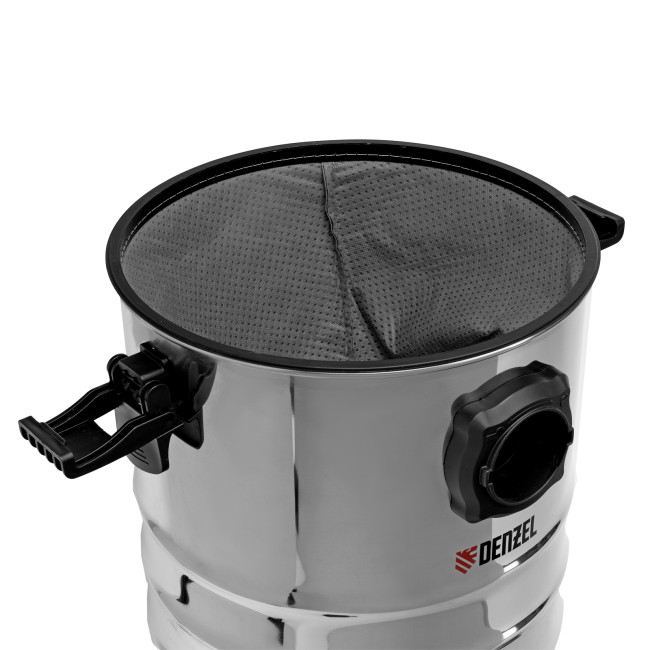 Пылесос строительный RVC30, 1400 Вт, бак 30 л, шланг 3 м, розетка с автосинхр. Denzel в Новосибирске