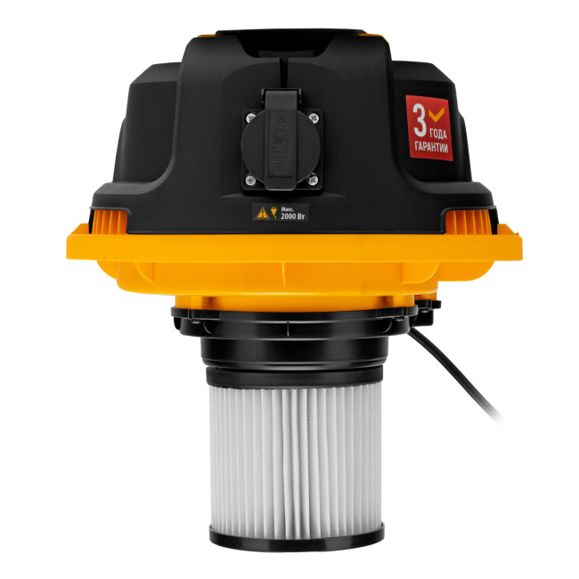 Пылесос строительный RVC30, 1400 Вт, бак 30 л, шланг 3 м, розетка с автосинхр. Denzel в Новосибирске