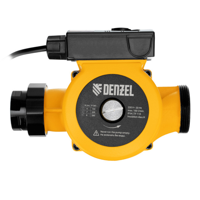 Циркуляционный насос CP32-8, напор 8 м, 160 л/мин, 1 м кабель, монт. длина 180 мм Denzel в Новосибирске