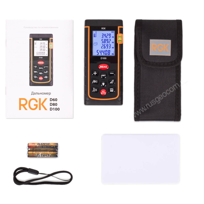 Лазерный дальномер RGK D100 (с поверкой) в Новосибирске