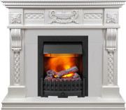 Каминокомплект Corsica - Матовый белый (Ширина 1100) с очагом Danville Black FB2 Каминокомплект Corsica - Матовый белый (Ширина 1100) с очагом Danville Black FB2