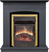 Каминокомплект Barcelona SFT (Разборный) - Серый графит с очагом Majestic FX M Brass Каминокомплект Barcelona SFT (Разборный) - Серый графит с очагом Majestic FX M Brass
