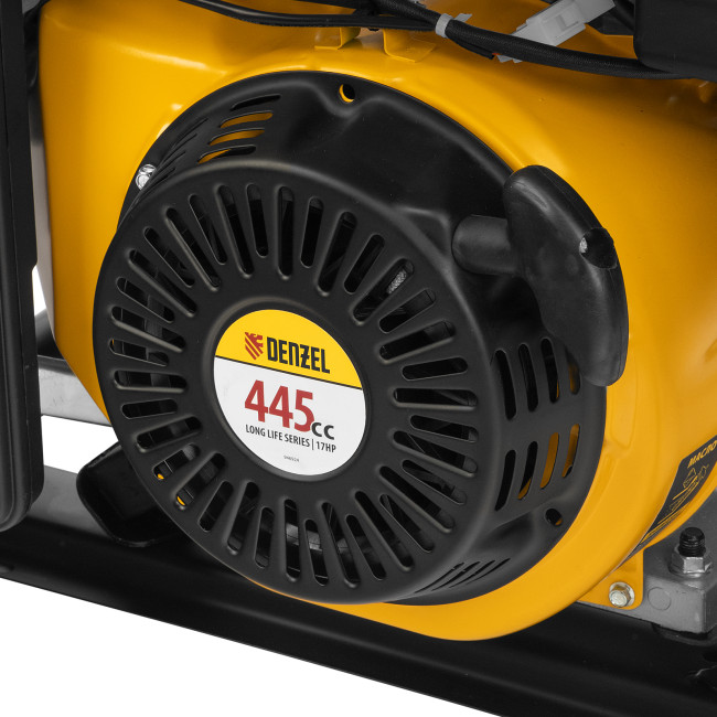 Генератор бензиновый PS 80 EA, 8.0 кВт, 230 В, 25 л, коннектор автоматики, электростартер Denzel в Новосибирске