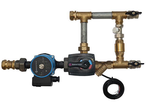 Смесительные узлы для водяных калориферов с байпасом и без гибких подводок в Новосибирске